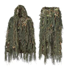 Маскировочный костюм Ghillie для охоты в лесу, 3D Bionic Leaf, Маскировочная форма Cs, зашифрованный Камуфляжный костюм, армейский Военный Тактический...