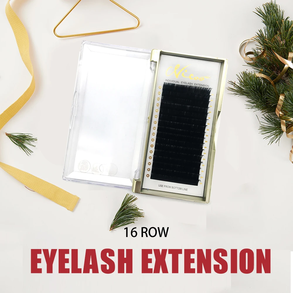 

RETANA 16 Rows High Quality Eyelash Extension Natural Synthetic Mink Soft Individual Silk Eyelashes All Sizes Eyelash Extension