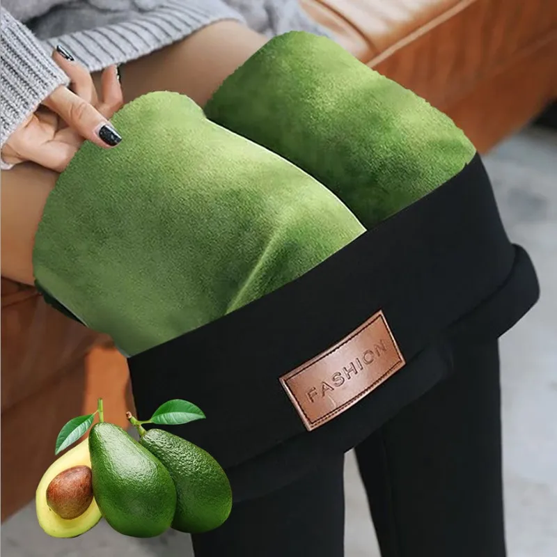 

-30 Degrees Fleece Workout Leggings Women Winter Thicken Warm Lambwool Velvet Leggings High Waist Lambskin Cashmere Pants