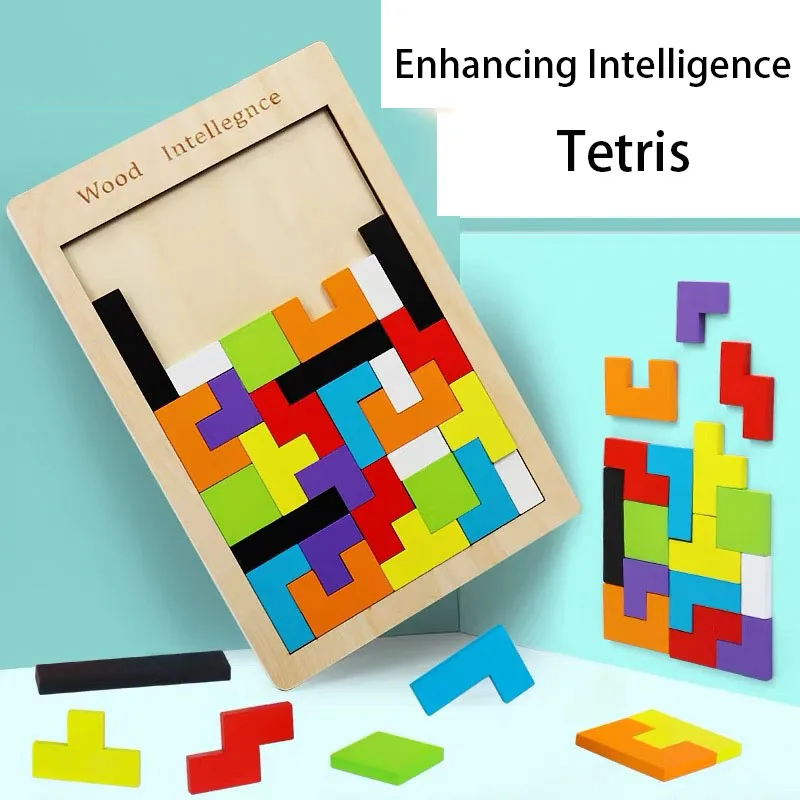 

Kindergarten Toys Thinking training picture puzzle Alpinia oxyphylla Building blocks Tetris 3D Intelligence development
