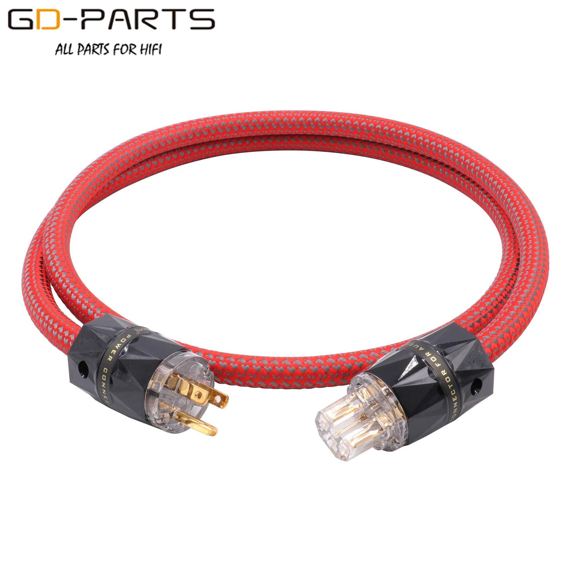 

6N OFC US Mains AC Power Cord Electric Power Cable MPS C-380 Wire Viborg Power Plugs Connectors Hifi Audio DIY CD AMPLIFIER DAC
