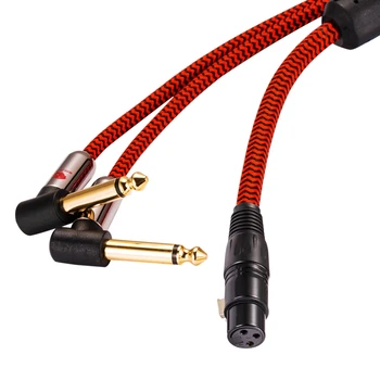 

Hifi Audio Cable Regular 3-Pin XLR Female to Dual 1/4" Jack for Mixer Console Sound box 2 Angled 6.35mm to XLR Cable 1M 2M 3M 5M