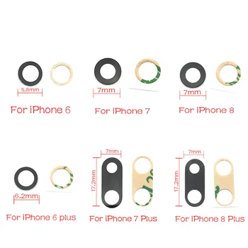 

2 Pcs , Rear Camera lens For iphone 6 7 8 11 X XR XS Pro Max Plus Back Camera Glass With 3M Glue Sticker Replacement Parts