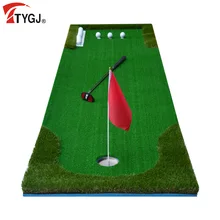 TTYGJ Indoor Golf Green Practice Machine Putting Training Equipment Putting Practice Blanket Indoor Family Games with Putter