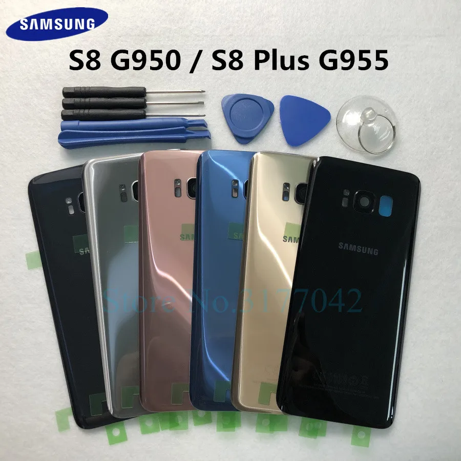 Для samsung Galaxy S8 plus S8+ G955 G955F S8 G950 G950F чехол из заднего стекла задняя крышка батарейного отсека Замена корпуса AAA+ качество