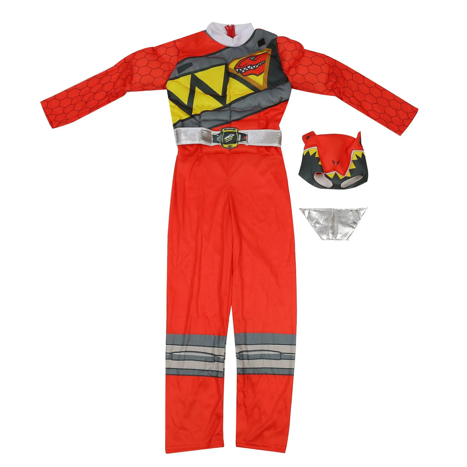 Red Power Dino Muscle Costume For Kid - Image 2