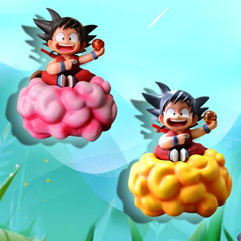 Dragon Ball Z chico niño hijo de Goku en nube de salto mortal Goku figuras  de PVC de Figura de Son Goku juguete de modelos coleccionables 18cm -  AliExpress