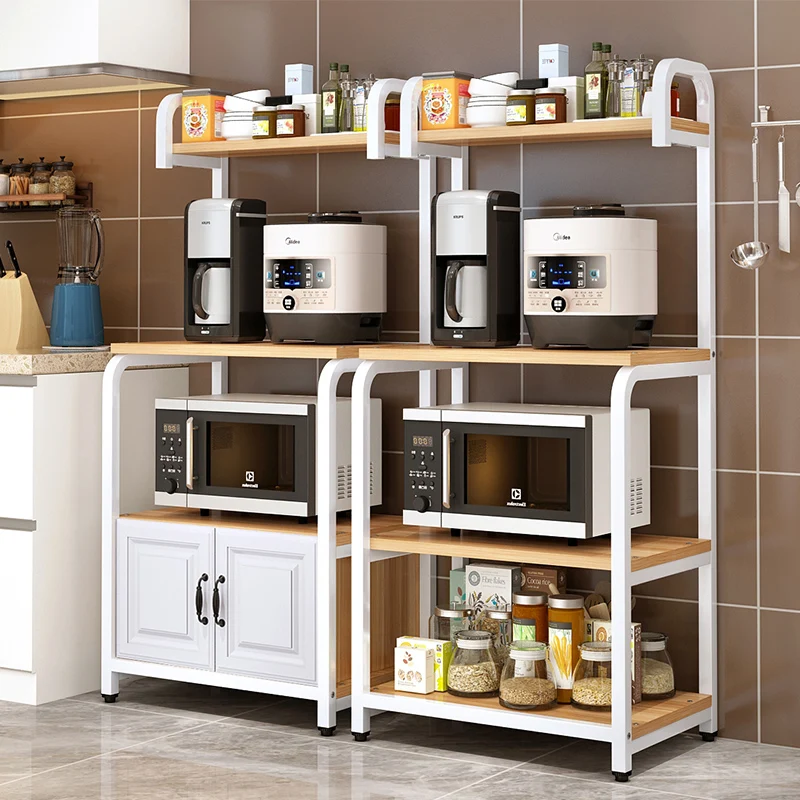 Kitchen rack, oven rack, cabinet, microwave oven rack, condiment rack, multi-storey household storage rack