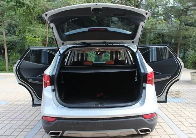 High Quality For Hyundai Santa Fe 2013 Rear Trunk Security Shield Cargo Cover Black