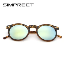 SIMPRECT трендовые круглые женские солнцезащитные очки ретро солнцезащитные очки винтажные зеркальные роскошные солнцезащитные очки для женщин UV400 Zonnebril Dames