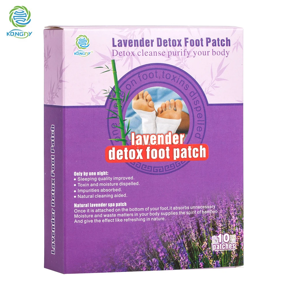 2019 12 Pieces box Lavender Essential Oil Bamboo Vinegar Detox Foot