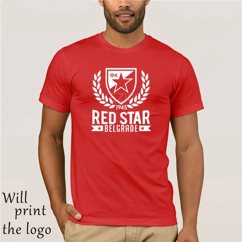 Красная Звезда Белград сербийская футболка красный дом Camiseta Crvena Zvezda club Марко петковик Драган стояковик футболка Miodrag Bozovic - Цвет: red