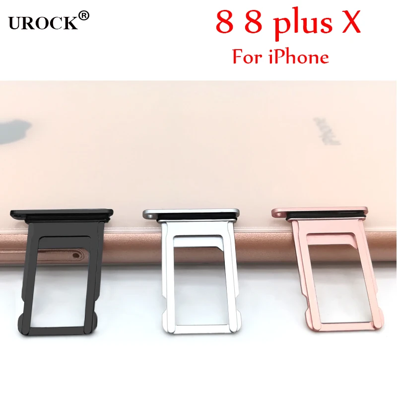 

For iPhone X 8 Sim Card Tray Micro SD Holder Slot For iPhone 8 Plus Sim Card Tray with free Open Eject Pin Key Can print IMEI