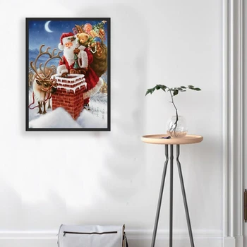 

DIY Diamond Embroidery Full Display "Christmas Santa Claus" Diamond Painting Square Rhinestones Decor Art