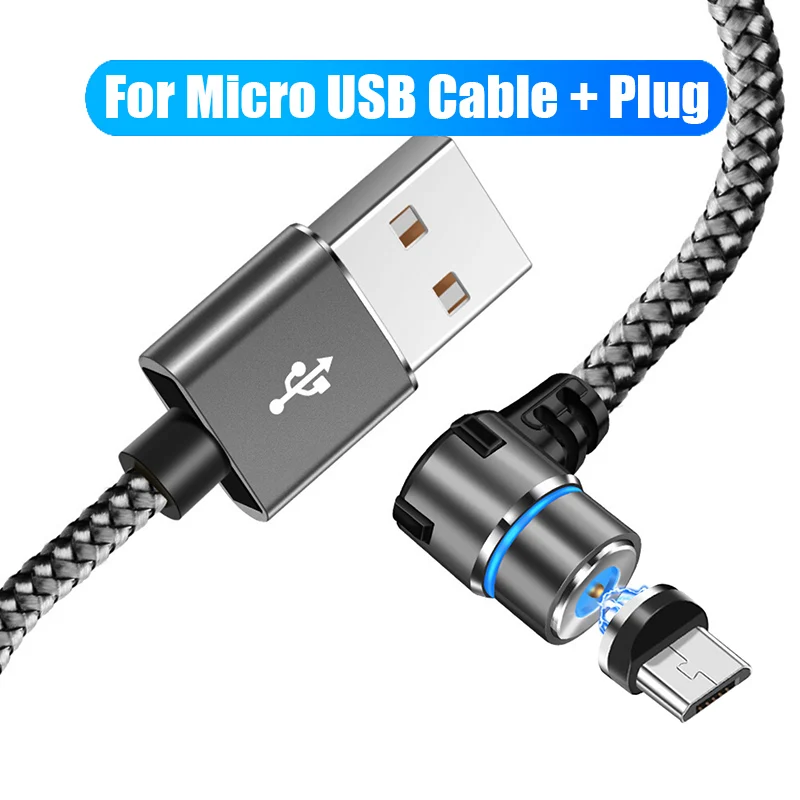 Магнитный Micro USB 8 Pin кабель для передачи данных для iPhone samsung для быстрой зарядки и передачи данных провод шнур магнит Зарядное устройство Тип usb C 1 м кабель для мобильного телефона - Цвет: Silver For Micro
