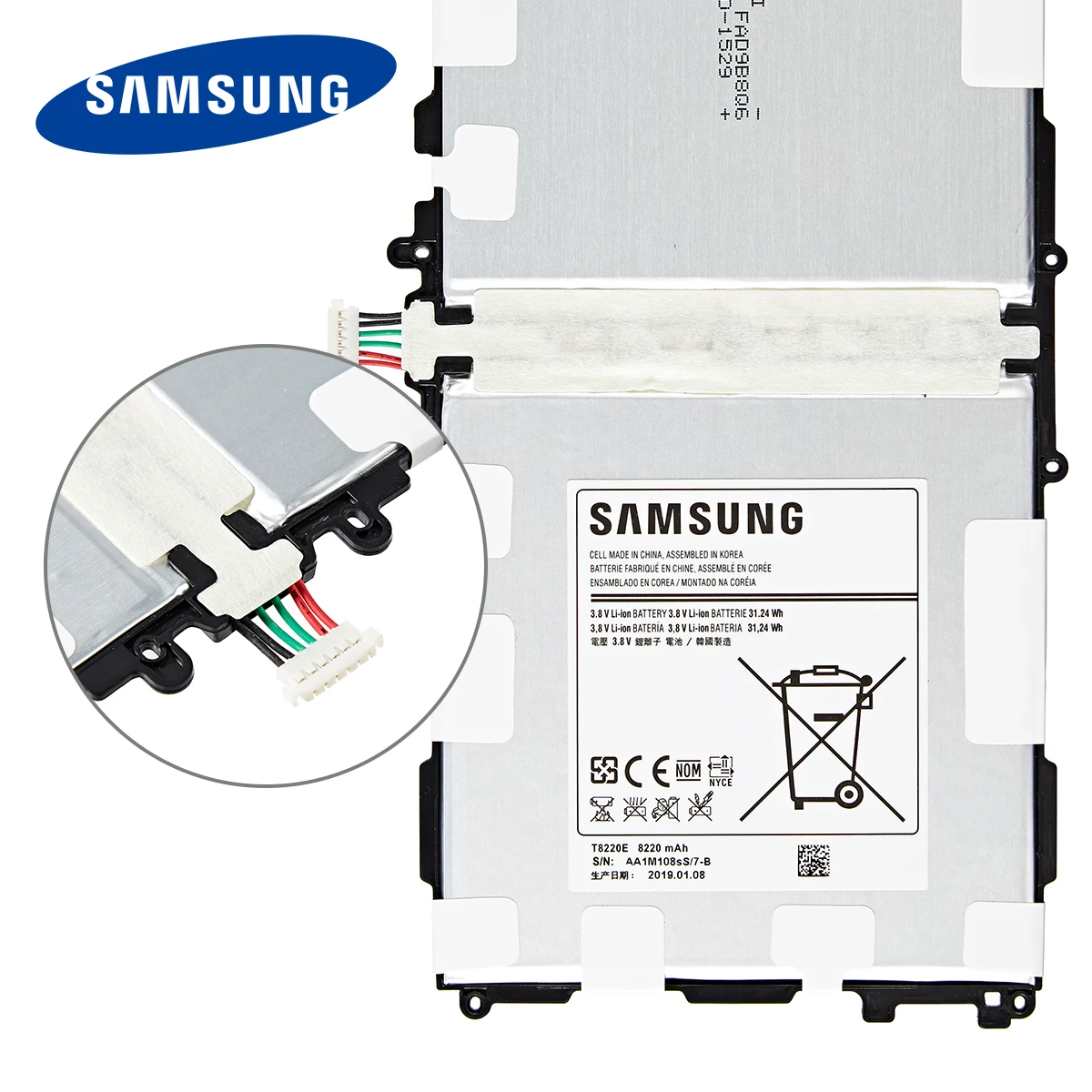 SAMSUNG Orginal Tablet T8220E T8220C T8220U Battery 8220mAh For Samsung GALAXY Note 10.1 Tab Pro P600 P601 P605 P607 T520 T525 cell phone battery pack