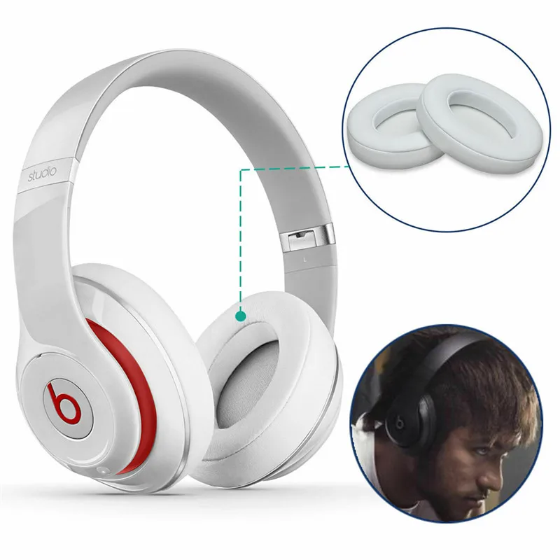 2 шт Сменные амбушюры чашки подушки для Beats By Dr Dre 2,0 Studio беспроводной