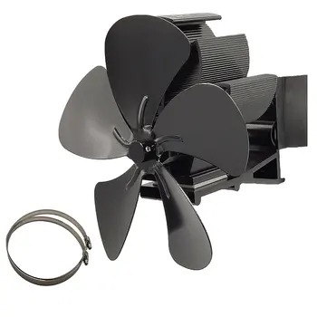 

Heat Powered Stove Fan Upgrade Designed Silent Operation with Magnetic Attraction for Fireplace Stove Fan Wood Log Burner Fan