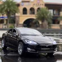 

1:32 Tesla Model S Model 3 Model X Alloy Car Model High Simulation Metal Acoustooptic Toy Car Children Gift Collection Ornaments
