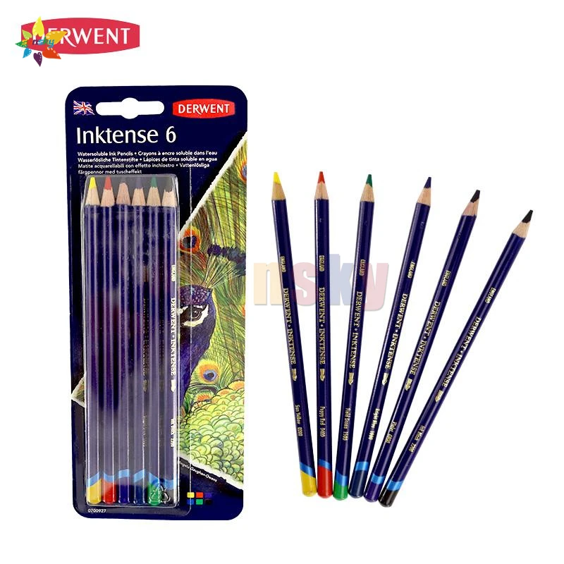 6 12 24 36 72 Uk Derwent Colored Pencils Inktense Ink Pencils, Multicolor Drawing Set Lapis De Cor Metal Tin, 72 Count (2301843)|Colored Pencils| - Aliexpress