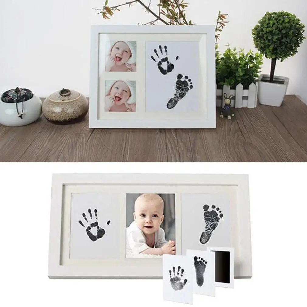 Детская Handprint форма в виде отпечатка ноги коврик нетоксичный безчернильный безопасный легко чистится новорожденный фото рука ноги отпечаток коврик замечательный Keepsake