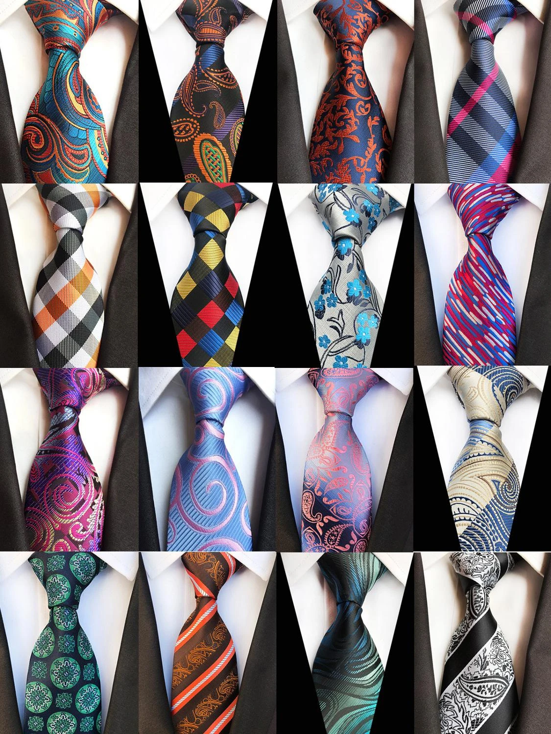 8 cm Hommes Jacquard tissé Tie Cravate Business Fête De Mariage Cravates 17 style