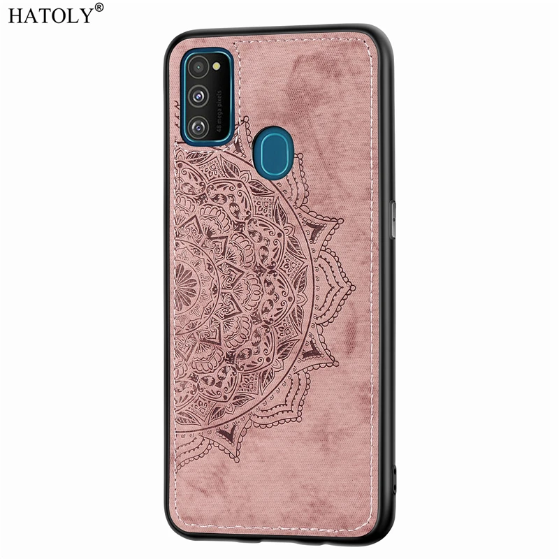 Для samsung Galaxy M30S чехол-накладка роскошный ТПУ бампер рамка ткань жесткий чехол для телефона для samsung M30S задняя крышка для samsung M30S - Цвет: Pink