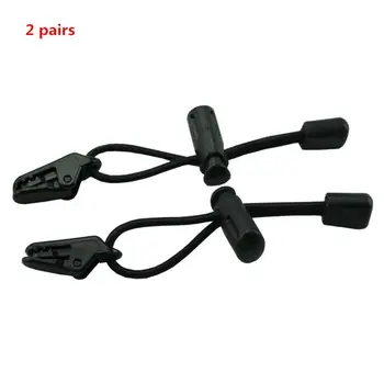

2pairs Race Bib Number Fixing Clips Buckles Loop Holder Elastic Rope for Marathon Triathlon Running Waist Bag Sports Accessories