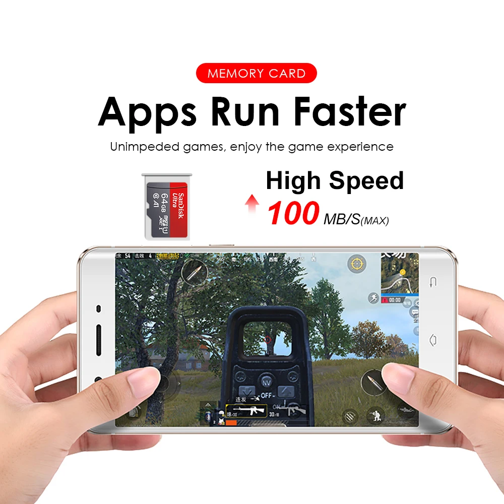 100% Original Sandisk Ultra Micro SD 128GB 64GB 32GB 16GB Memory Card 16GB microsd card TF/SD Flash Card C10 for Phone UAV GPS