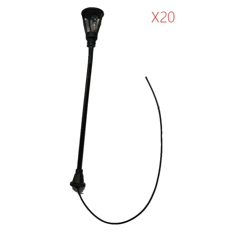 

20pcs Model LED Street Lamp Lighting Single Head Train Layout Landscape 1: 100