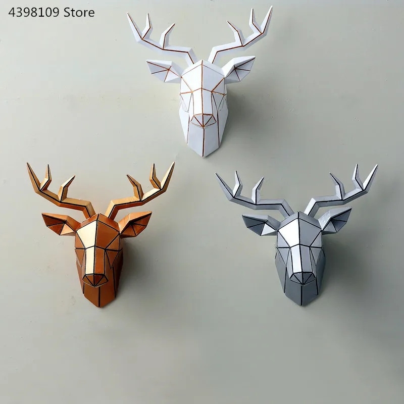 Креативное настенное висячее животное стерео украшение Европа и Америка ретро