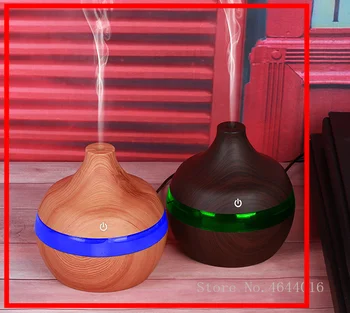 

300ML USB Wood Grain Essential Oil Diffuser Ultrasonic Humidifier Household Aroma Diffuser Aromatherapy Mist Maker with LED