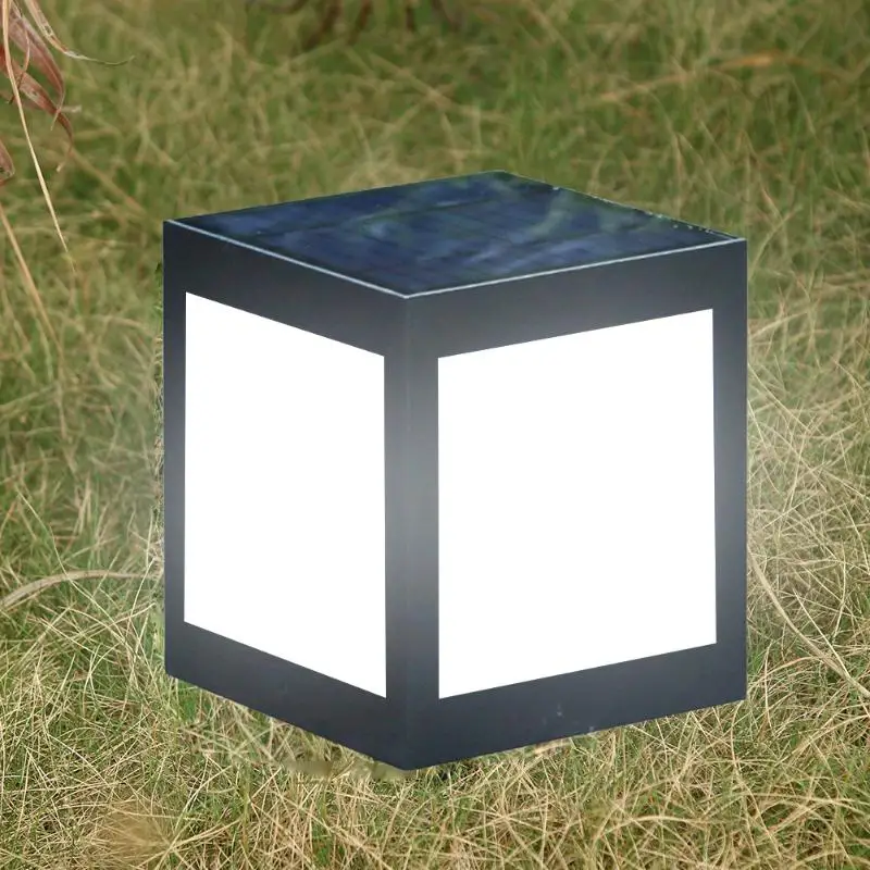 12LED Солнечная энергия питание столб лампа водонепроницаемый столбик огни для