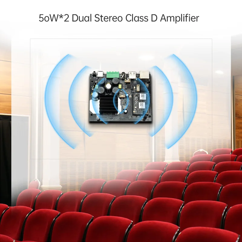 WB04 Wi Fi Bluetooth 5 0 Hi D Цифровой стерео усилитель звука с Spotify обмена потоковыми
