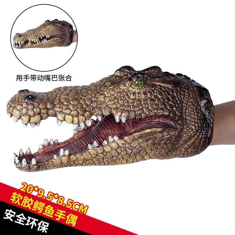 Great Scary Hand Puppet Crocodile from very soft rubber.. very creepy NEW 