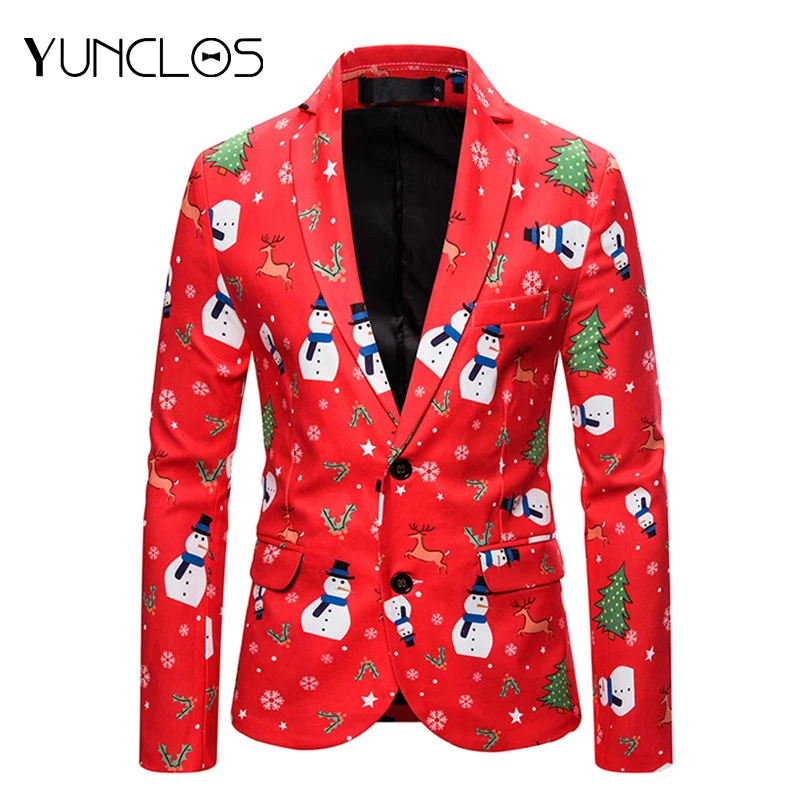 

Funny Christmas Men Suits Christmas Men Blazers for Prom Party Suit Fashion Wedding Blazer