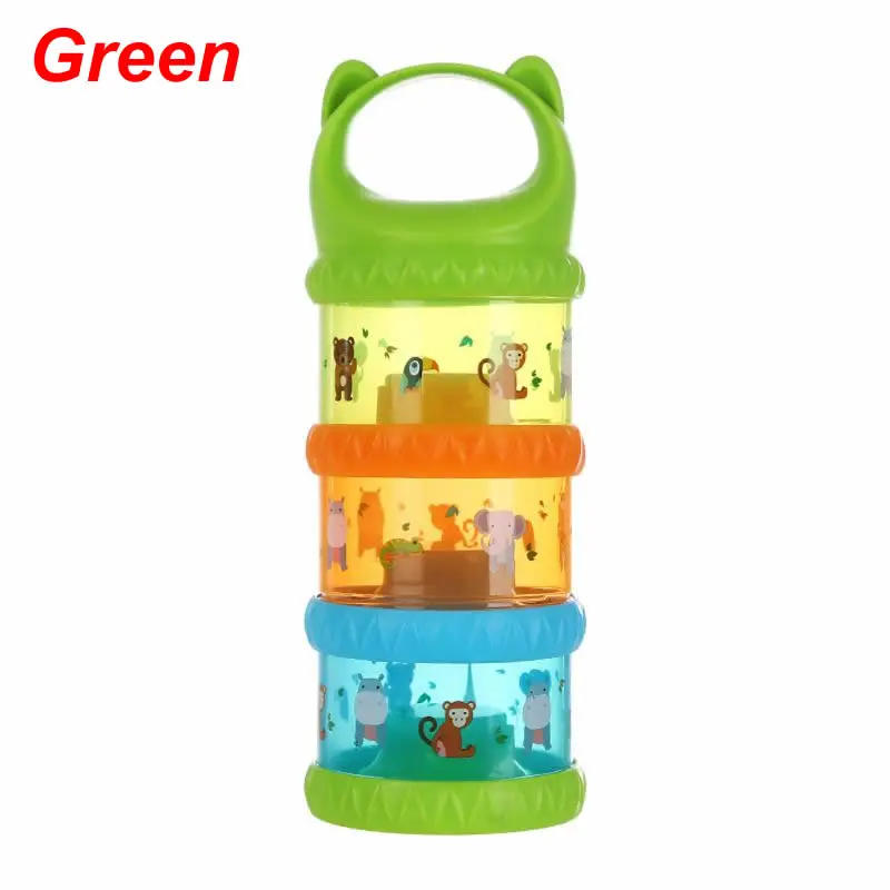 3 Слои Портативный Детские Еда ящик для хранения сухого молока Коробки Дети Ясельного возраста молочный контейнер CORB - Цвет: Green