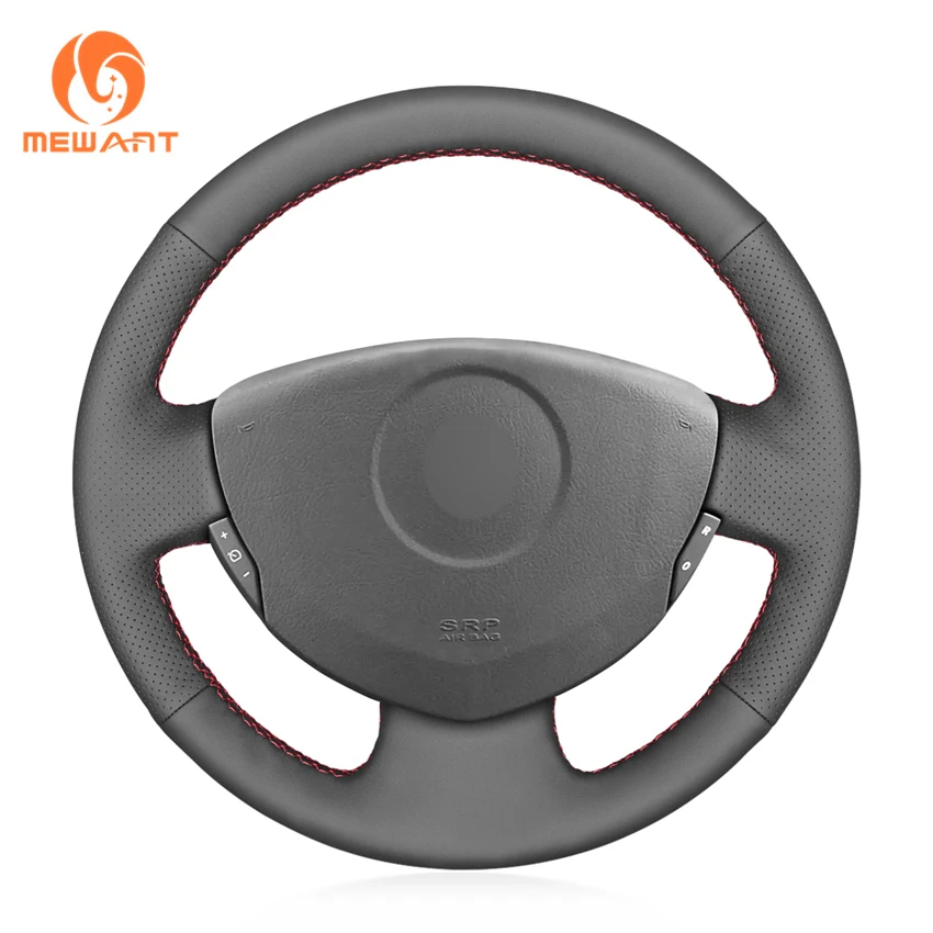 MEWANT Black Artificial Leather Steering Wheel Cover for Renault Clio 2 2001-2008 Twingo 2007-2014 Dacia Sandero 2008-2012 | Автомобили и