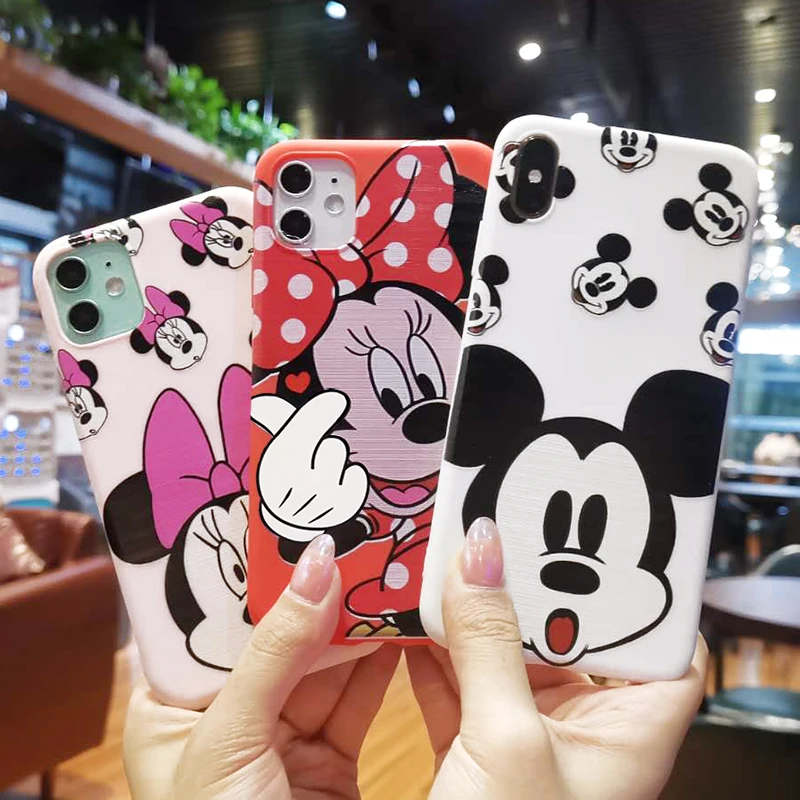 Чехол с рисунком мыши и утки для iPhone 11 XR X Xs Max 8 7 6 Plus 6S мягкий силиконовый чехол