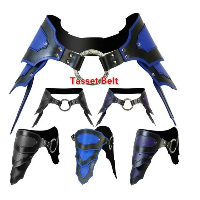 

Medieval Cosplay Renaissance Gothic Leather Faulds Large Belt Viking Knight Vintage Waistband Spliced Buckle Warrior Belt