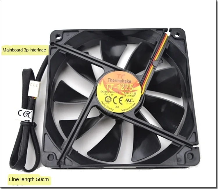 A1225L12S For EVERFLOW TT 12cm Chassis Fan Mute 12025 CPU DC 12V 0.30A ...