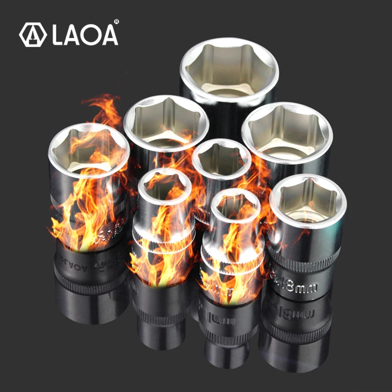 

LAOA 10PCS 1/2 Hex Socket Wrench Head 12.5mm Used on Ratchet Socket Wrench Torque Spanner Deep Socket Tool From Taiwan