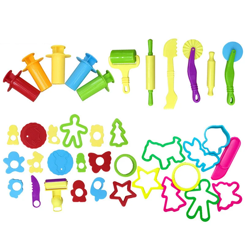 

38Pc/slot DIY Slime Plasticine Mold Modeling Clay Kit Slime Plastic Play Dough Tools Set Cutters Mould Toy for children Kid Gift