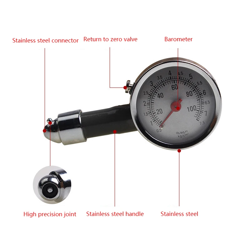 Analog Car Tire Air Pressure Measurement Gauge | Car Accessories