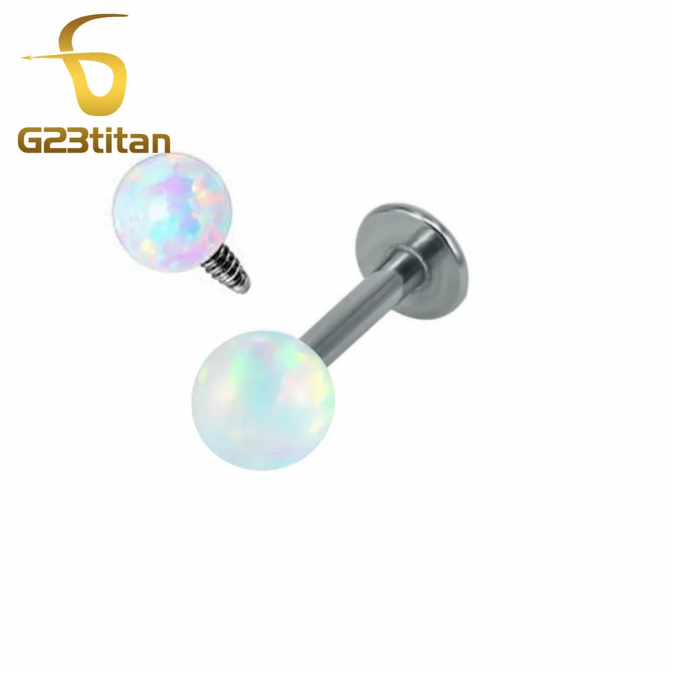 G23titan 3 мм яркие опаловые серьги гвоздики 16 г с внутренней резьбой Для