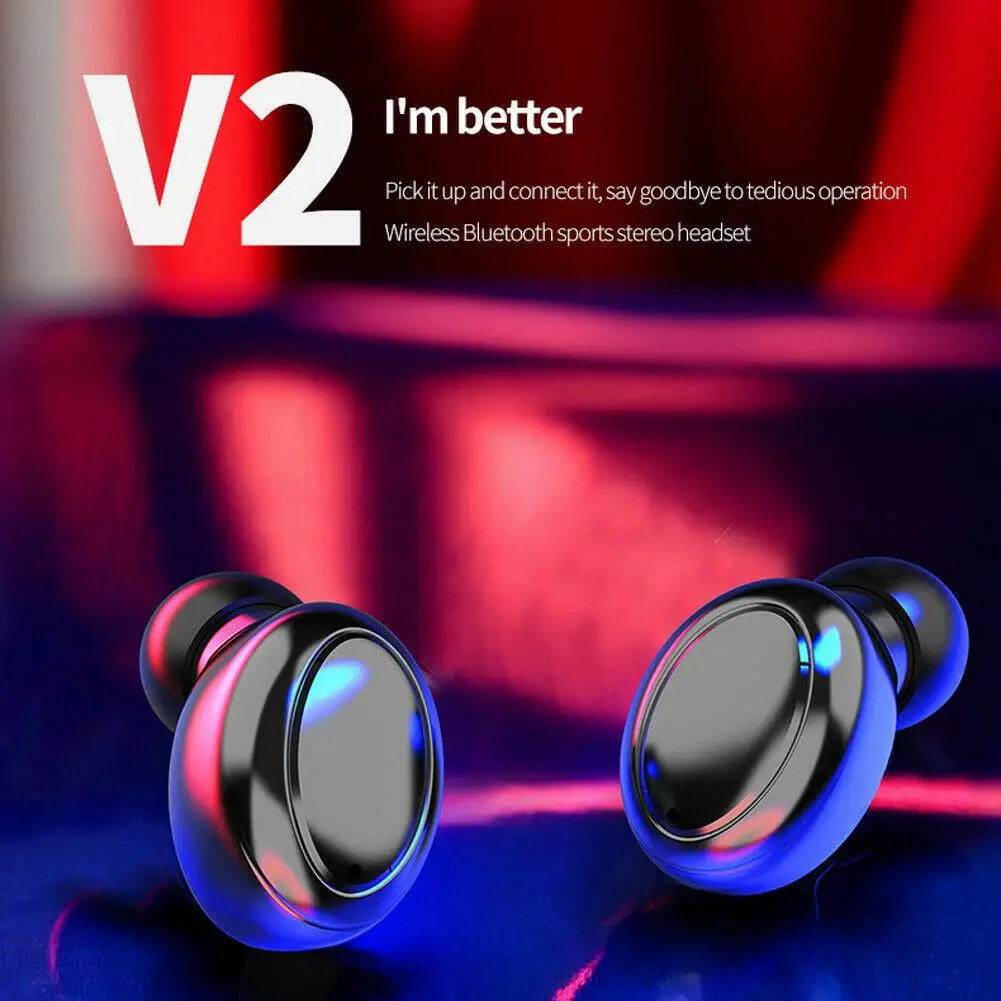 Noise Cancelling Bluetooth Wireless Headset Mini TWS Earphones Earbuds with Mic for iPhone Samsung LG G Stylo G6 G7 Xiaomi