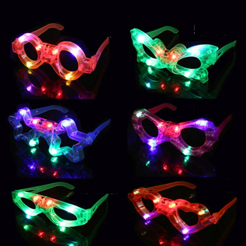 Led Neon Glow Glasses Glowing Toys Flash Butterfly Party KTV Bar Birthday Kid Toys led Party Sunglasses Glow In The Dark Toy (15) - 副本