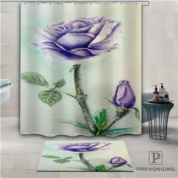 

Custom beautiful_roses (1) Waterproof Shower Curtain Doormat Home Bath Bathroom Polyester Fabric Multi Sizes#2019-01-12-301