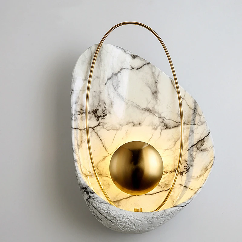 

Shell Shape Led Wall Light Lighting Modern Creative TV Background Wall Bedside Foyer Wall Lamp Sconce Special Nordic Home Deco