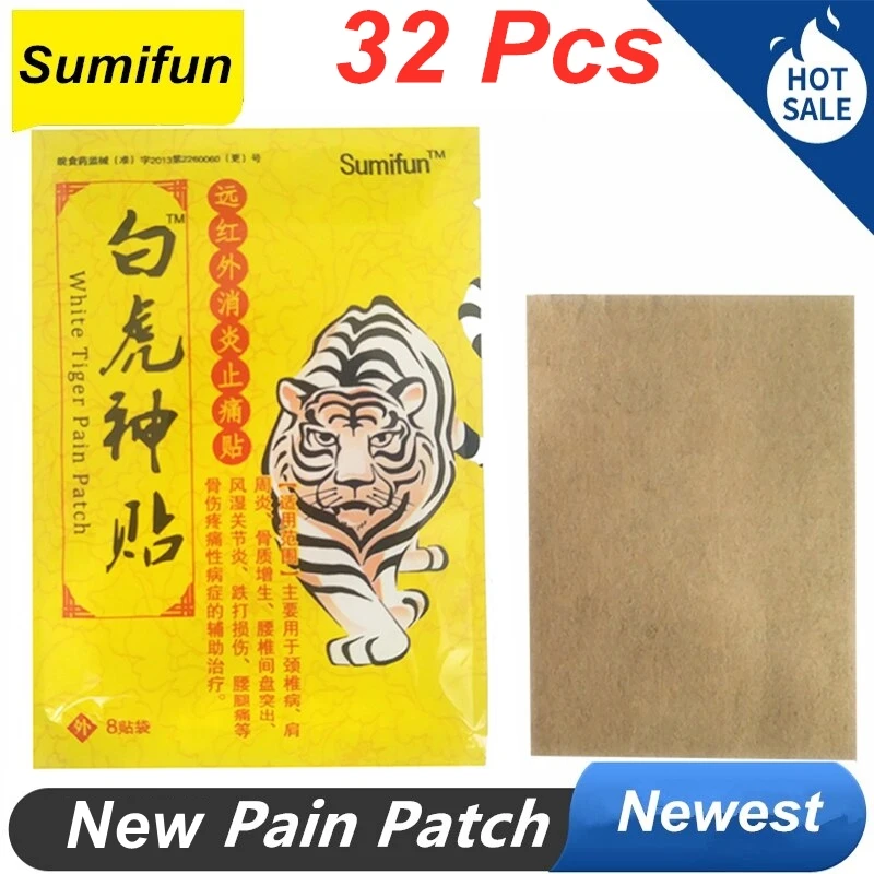 

White Tiger Pain Patch Far IR Treatment Shoulder Muscle Joint Pain Relief Plaster Stiff White Tiger Pain Patch Health Care
